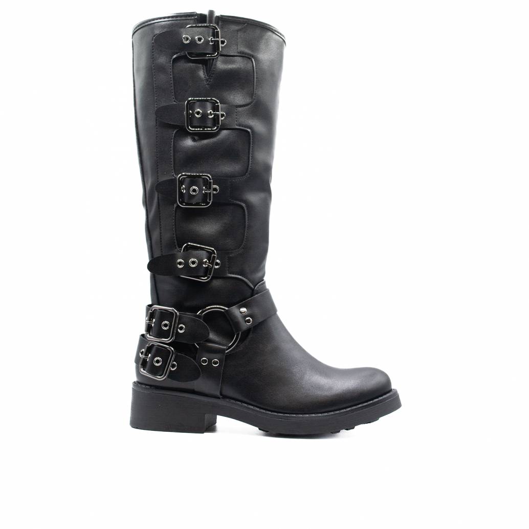 BOTA NAPA MOTERA HEBILLAS NEGRO 80930