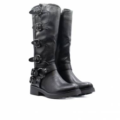 BOTA NAPA MOTERA HEBILLAS NEGRO 80930