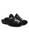 ZAPATILLA FELPA COCHE SUELA CAUCHO NEGRO 81699