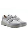 CASUAL NAPA PICADO CON DOBLE VELCRO PLATA 82197