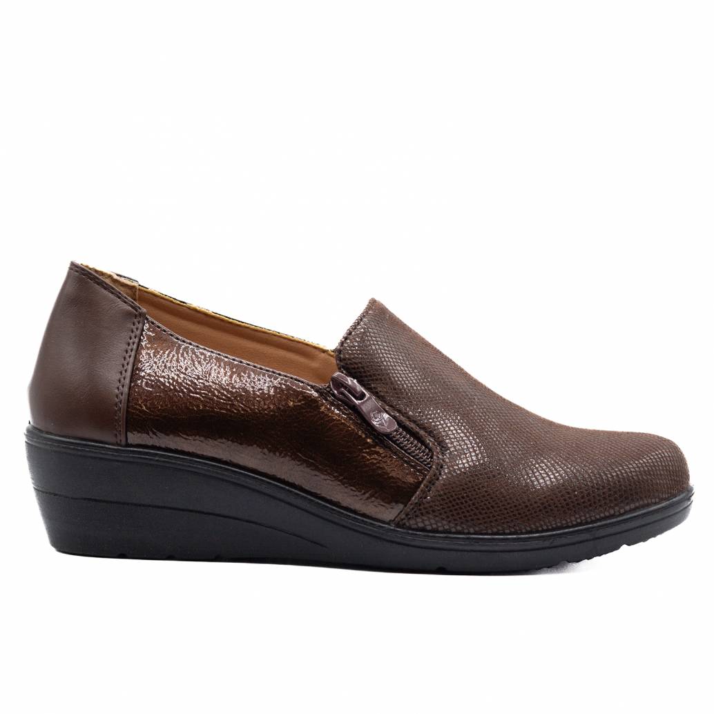 MOCASIN NAPA COMBINADO CREMALLERA MARRON 80643