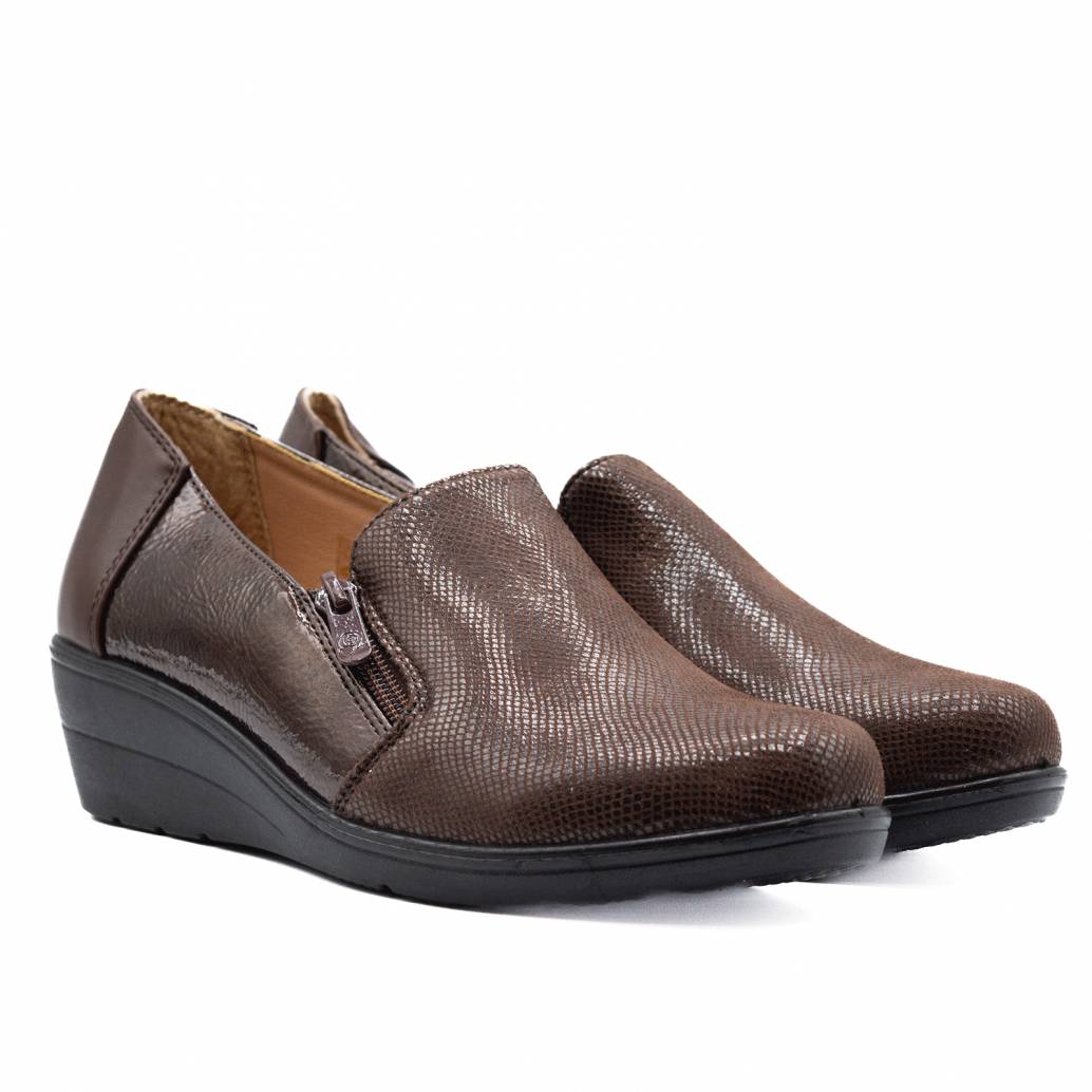 MOCASIN NAPA COMBINADO CREMALLERA MARRON 80643