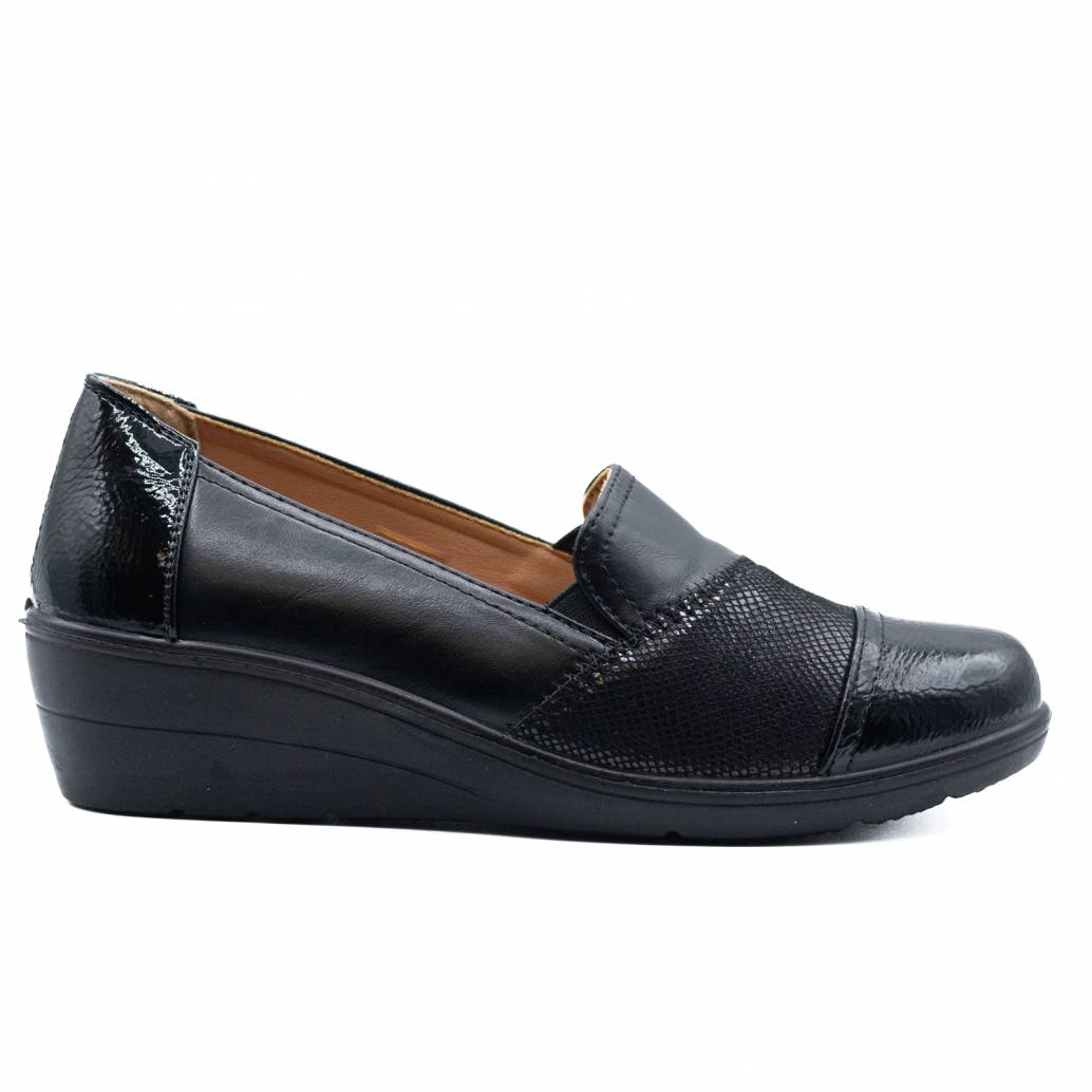 MOCASIN NAPA PLANTA ACOLCHADA NEGRO 80761