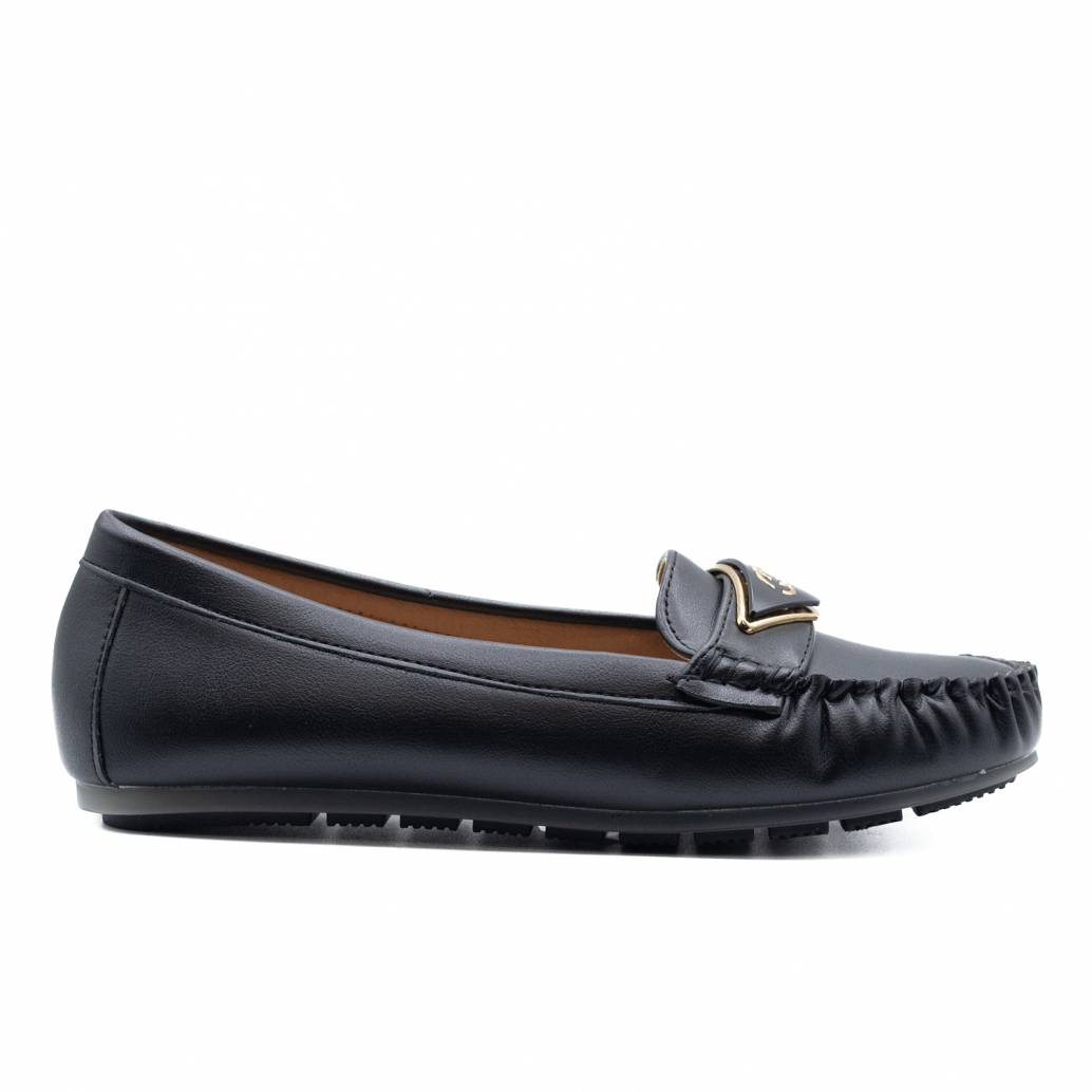 MOCASIN NAPA PLANTA ACOLCHADA NEGRO 80757