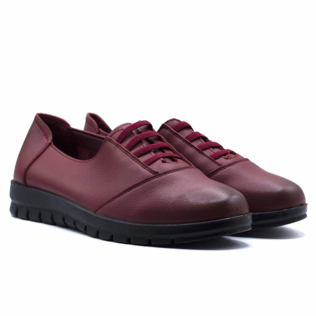 BLUCHER NAPA CORDONERAS ELASTICAS BURDEOS 80771