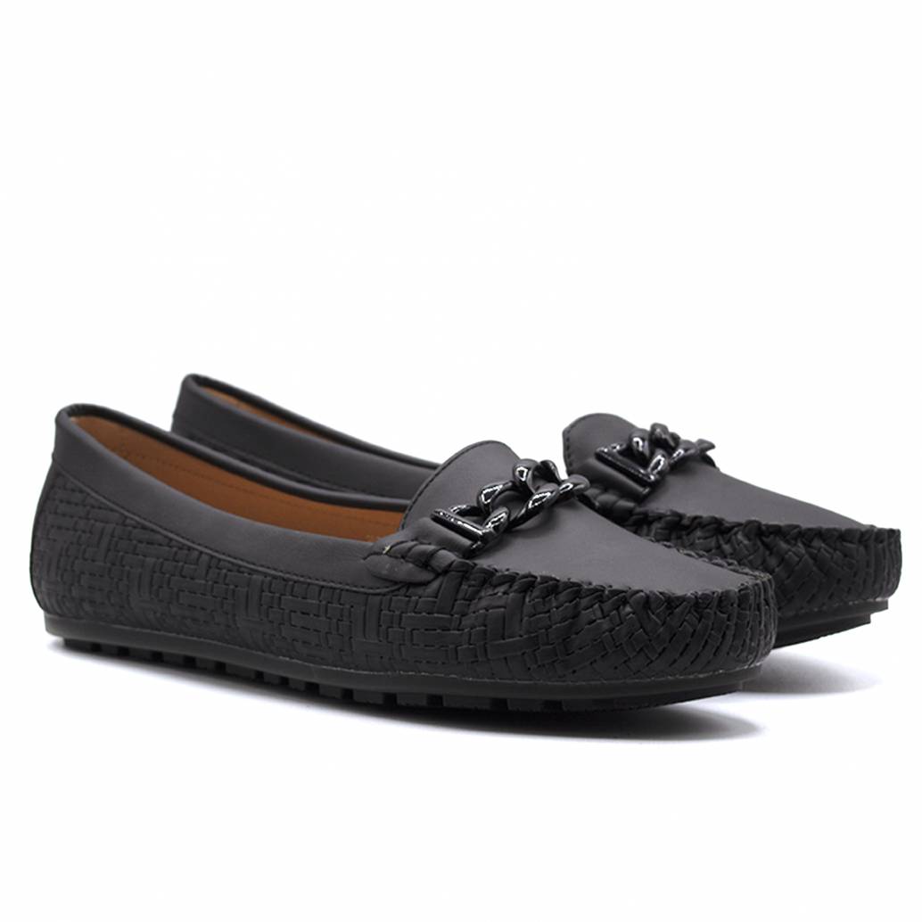 MOCASIN NAPA PLANTA ACOLCHADA NEGRO 80758