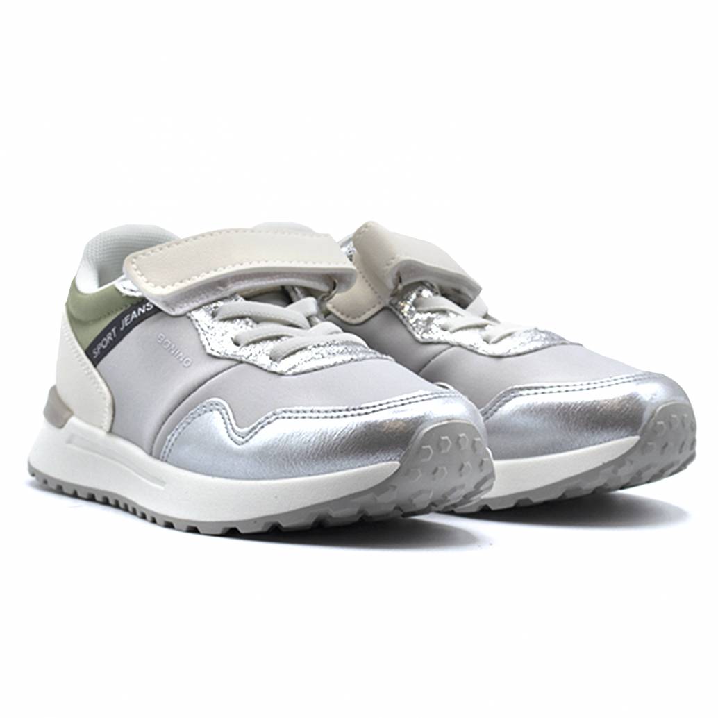 DEPORTIVO NYLON COMBINADO PLATA 41606